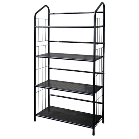 Highboy R597 - 4 4 Tier Metal Book Shelf - Black HI26803